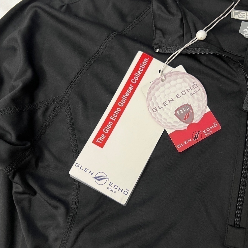 NWT Women’s Glen Echo Black Lightweight Quarter-Zip Golf Jacket Size Medium - Picture 2 of 3